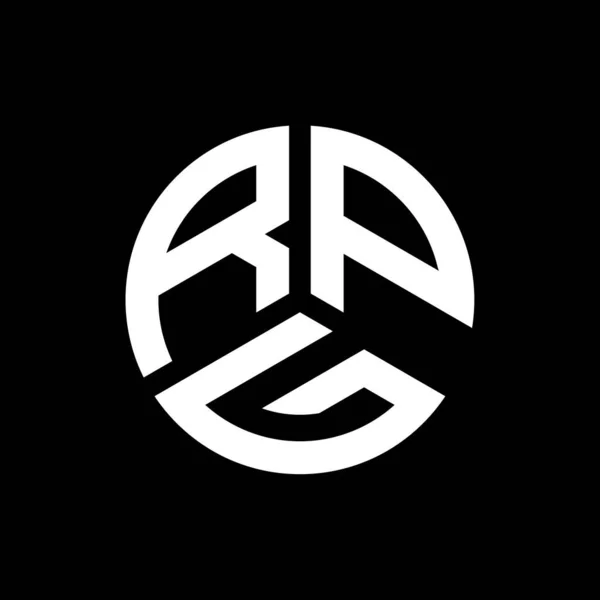 Rpg Σχέδιο Λογότυπο Γράμμα Μαύρο Φόντο Rpg Δημιουργική Αρχικά Γράμμα — Διανυσματικό Αρχείο