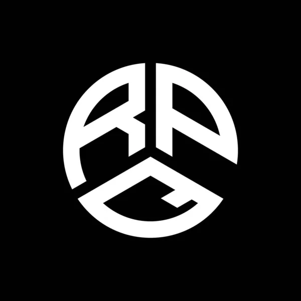 Rpq Letter Logo Design Auf Schwarzem Hintergrund Rpq Kreative Initialen — Stockvektor