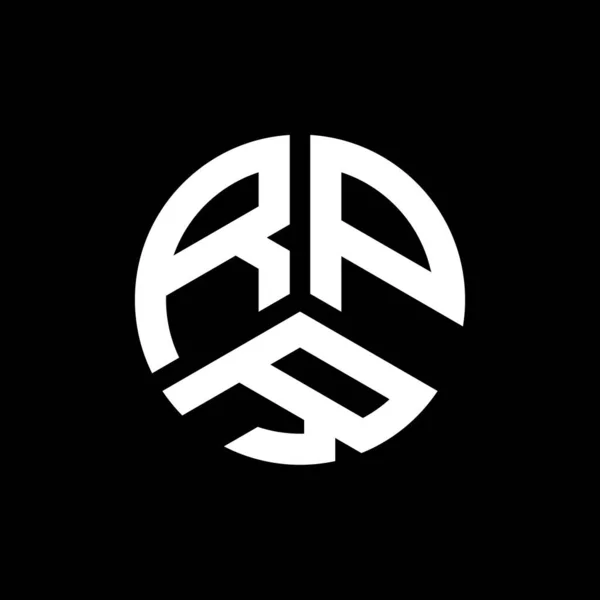 Logo Lettera Rpr Sfondo Nero Logo Creativo Con Lettere Iniziali — Vettoriale Stock