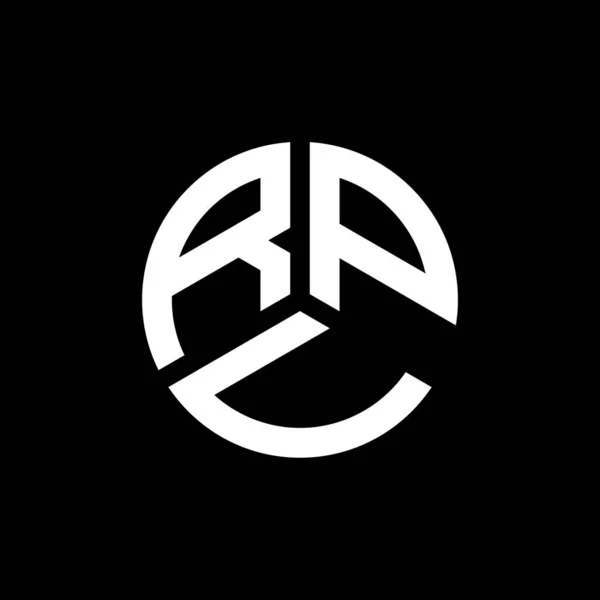 Logo Lettera Rpu Sfondo Nero Logo Della Lettera Sigle Creative — Vettoriale Stock