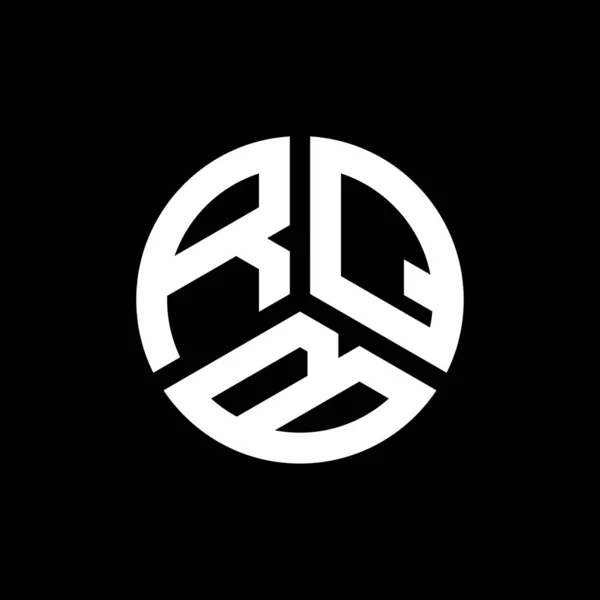 Дизайн Логотипа Rqb Чёрном Фоне Концепция Логотипа Креативными Инициалами Rqb — стоковый вектор