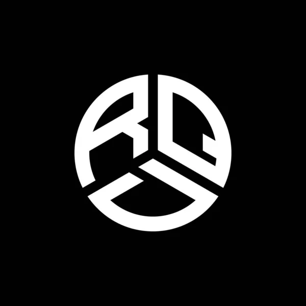 Rqd Letter Logo Ontwerp Zwarte Achtergrond Rqd Creatieve Initialen Letter — Stockvector