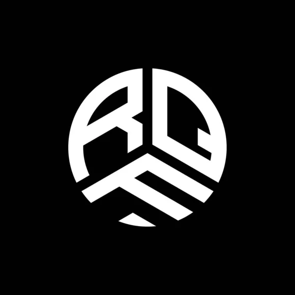 Projekt Logo Litery Rqf Czarnym Tle Rqf Twórcze Inicjały Koncepcja — Wektor stockowy