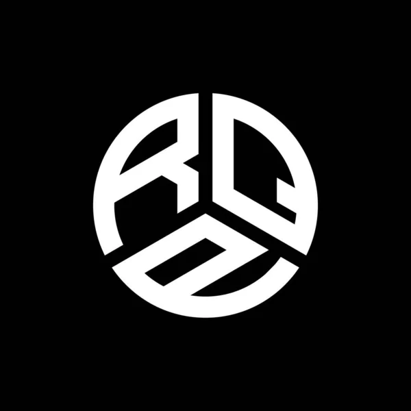 Diseño Del Logotipo Letra Rqp Sobre Fondo Negro Rqp Iniciales — Vector de stock
