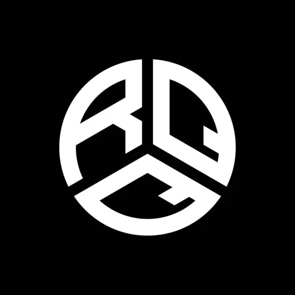 Logo Lettera Rqq Disegno Sfondo Nero Logo Creativo Con Lettere — Vettoriale Stock