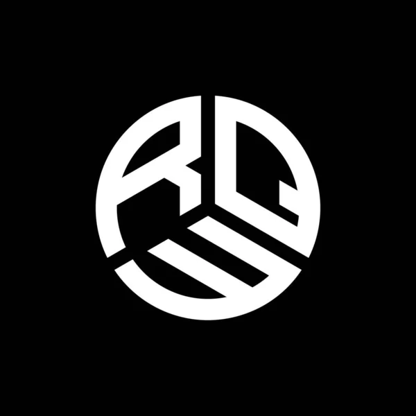Logo Lettera Rqw Sfondo Nero Logo Creativo Rqw Sigle Lettera — Vettoriale Stock