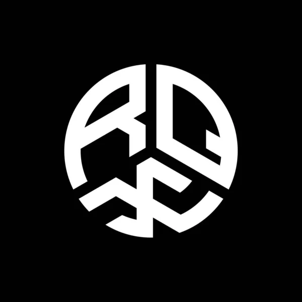 Logo Lettera Rqx Sfondo Nero Logo Creativo Delle Iniziali Rqx — Vettoriale Stock