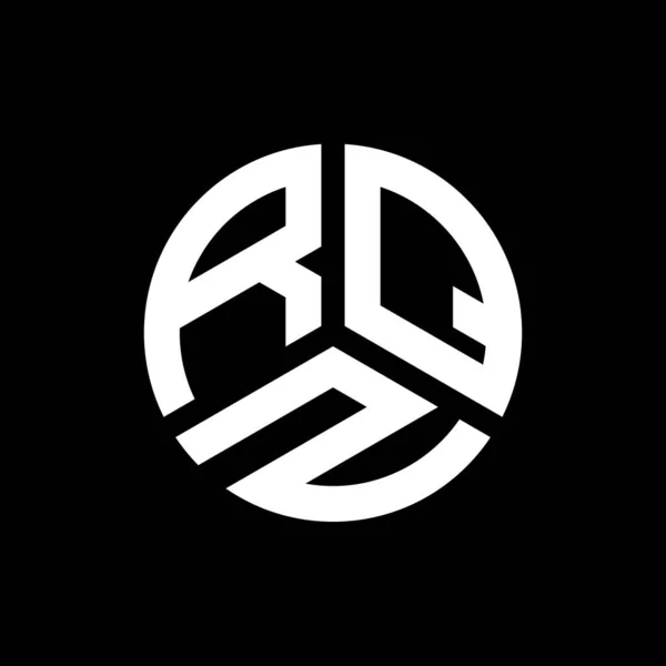 Diseño Del Logotipo Letra Rqz Sobre Fondo Negro Rqz Iniciales — Archivo Imágenes Vectoriales