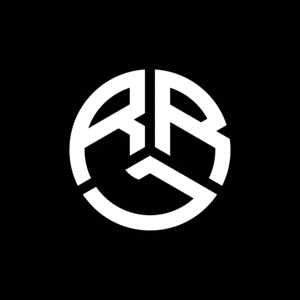 Rrl Design Logotipo Carta Fundo Preto Rrl Iniciais Criativas Conceito —  Vetores de Stock