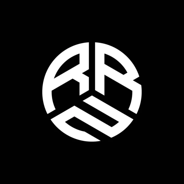 Σχεδιασμός Λογότυπου Rrn Μαύρο Φόντο Rrn Δημιουργική Αρχικά Γράμμα Λογότυπο — Διανυσματικό Αρχείο