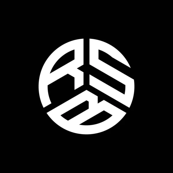 Projekt Logo Listu Rsb Czarnym Tle Rsb Twórcze Inicjały Koncepcja — Wektor stockowy