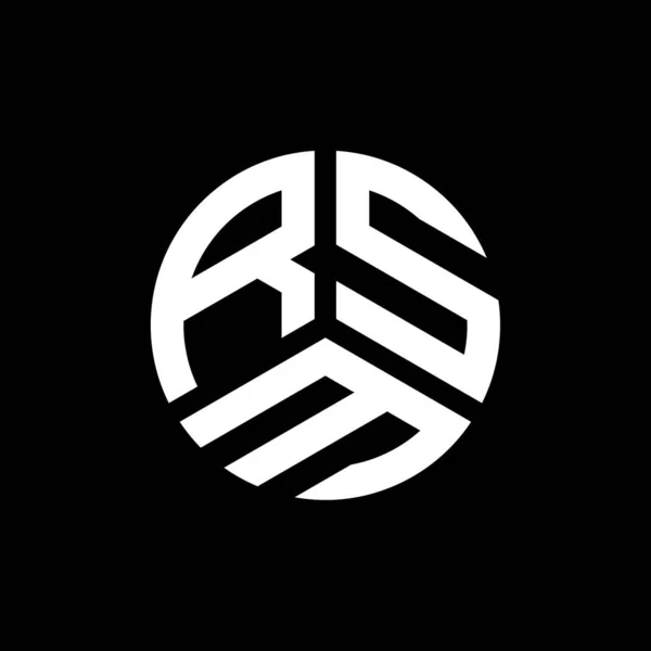 Diseño Del Logotipo Letra Rsm Sobre Fondo Negro Rsm Iniciales — Vector de stock