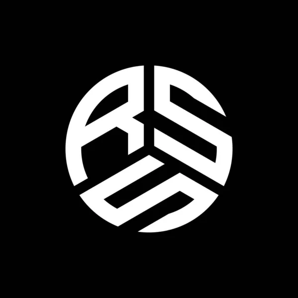 Projekt Logo Litery Rss Czarnym Tle Koncepcja Logo Kreatywnych Inicjałów — Wektor stockowy