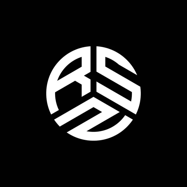 Rsz Bokstav Logotyp Design Svart Bakgrund Rsz Kreativa Initialer Brev — Stock vektor