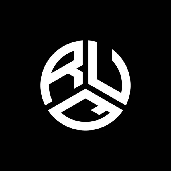 Дизайн Логотипа Ruq Чёрном Фоне Концепция Логотипа Креативными Инициалами Ruq — стоковый вектор