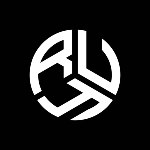 Дизайн Логотипа Ruy Чёрном Фоне Концепция Логотипа Инициалами Ruy Дизайн — стоковый вектор