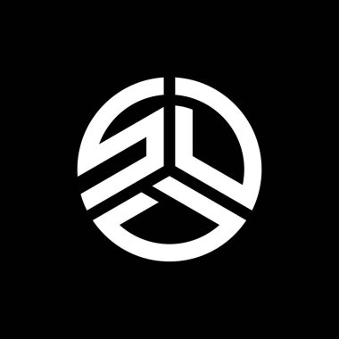 Siyah arkaplanda SDD harfi logo tasarımı. SDD yaratıcı harflerin baş harfleri logo kavramı. SDD harf tasarımı.