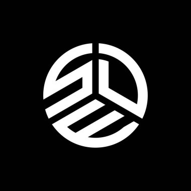 Siyah arkaplanda SDE harf logosu tasarımı. SDE yaratıcı harflerin baş harfleri logo kavramı. SDE harf tasarımı.