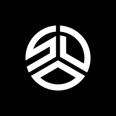 Siyah arka planda SDO harfi logo tasarımı. SDO yaratıcı harflerin baş harfleri logo konsepti. SDO harf tasarımı.