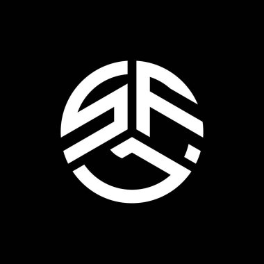 Siyah arka planda SFL harf logosu tasarımı. SFL yaratıcı harflerin baş harfleri logo kavramı. SFL harf tasarımı.
