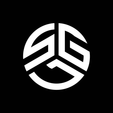 Siyah arkaplanda SGL harf logosu tasarımı. SGL yaratıcı harflerin baş harfleri logo kavramı. SGL harf tasarımı.