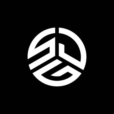 Siyah arkaplanda SJG harf logosu tasarımı. SJG yaratıcı harflerin baş harfleri logo kavramı. SJG harf tasarımı.