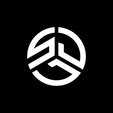 Siyah arkaplanda SJL harf logosu tasarımı. SJL yaratıcı harflerin baş harfleri logo kavramı. SJL harf tasarımı.
