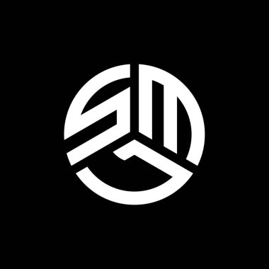 Siyah arkaplanda SML harf logosu tasarımı. SML yaratıcı harflerin baş harfleri logo kavramı. SML harf tasarımı.