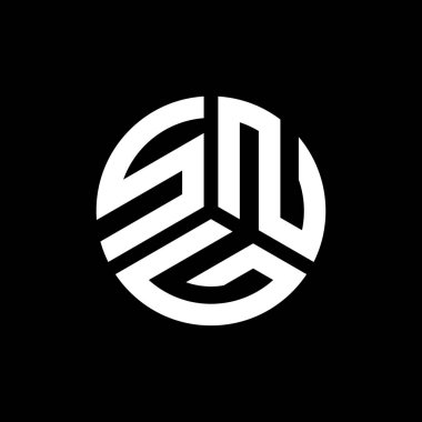 Siyah arkaplanda SNG harf logosu tasarımı. SNG yaratıcı harflerin baş harfleri logo kavramı. SNG harf tasarımı.