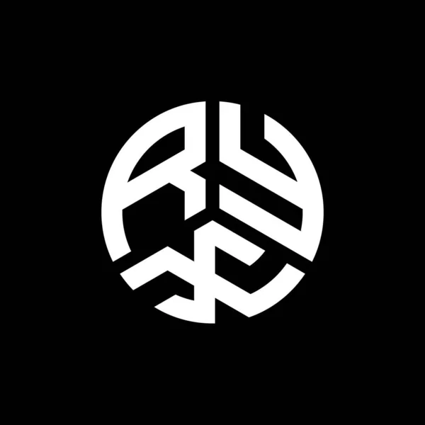 Ryx Дизайн Логотипу Літер Чорному Тлі Творчі Ініціали Ryx Мають — стоковий вектор