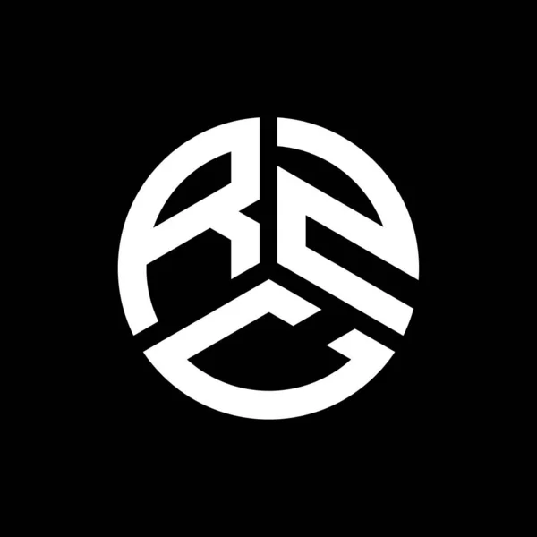 Diseño Del Logotipo Letra Rzc Sobre Fondo Negro Rzc Iniciales — Archivo Imágenes Vectoriales