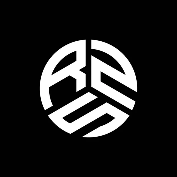 Rzs Logo Ontwerp Zwarte Achtergrond Rzs Creatieve Initialen Letter Logo — Stockvector