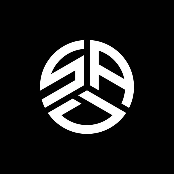 Sad Letter Logo Design Auf Schwarzem Hintergrund Sad Kreative Initialen — Stockvektor