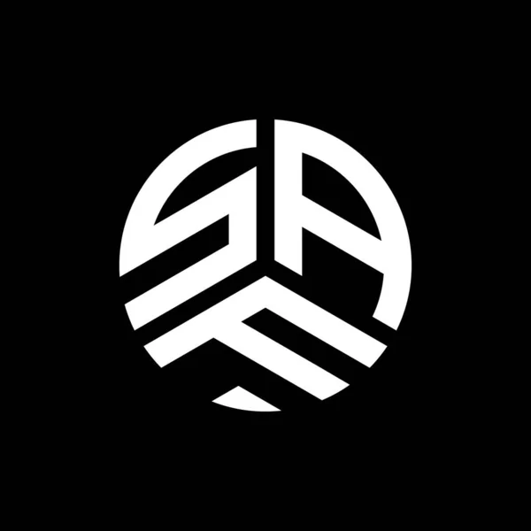 Літерний Логотип Saf Чорному Тлі Творчі Ініціали Saf Мають Поняття — стоковий вектор