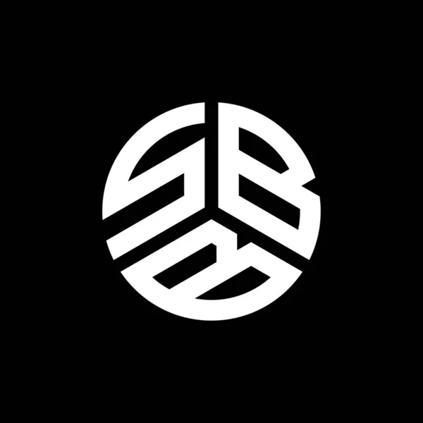 Desain Logo Sbb Huruf Pada Latar Belakang Hitam Inisial Kreatif - Stok Vektor