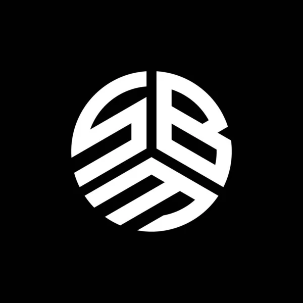 Desain Logo Surat Sbm Pada Latar Belakang Hitam Sbm Kreatif - Stok Vektor