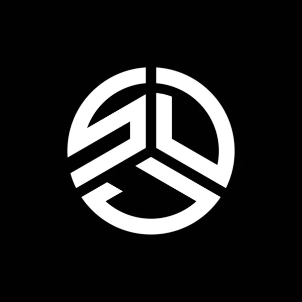 Sdj Schriftzug Logo Design Auf Schwarzem Hintergrund Sdj Kreative Initialen — Stockvektor