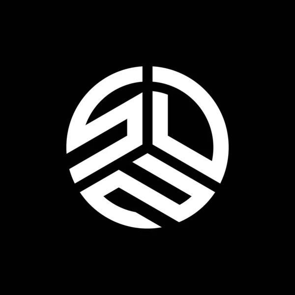 Diseño Del Logotipo Letra Sdn Sobre Fondo Negro Sdn Iniciales — Vector de stock