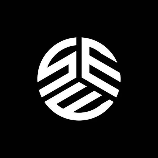 Zobacz Projekt Logo Litery Czarnym Tle Zobacz Kreatywne Inicjały Koncepcja — Wektor stockowy