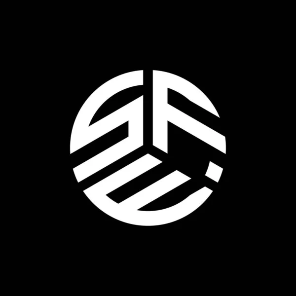 Siyah Arka Planda Sfe Harfi Logo Tasarımı Sfe Yaratıcı Harflerin — Stok Vektör