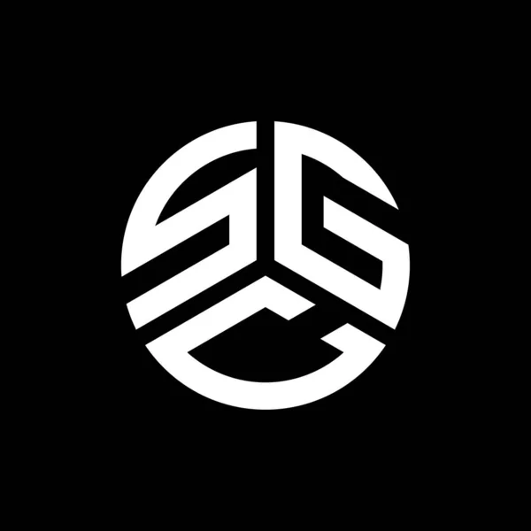 Design Logotipo Carta Sgc Fundo Preto Sgc Criativa Iniciais Conceito —  Vetores de Stock
