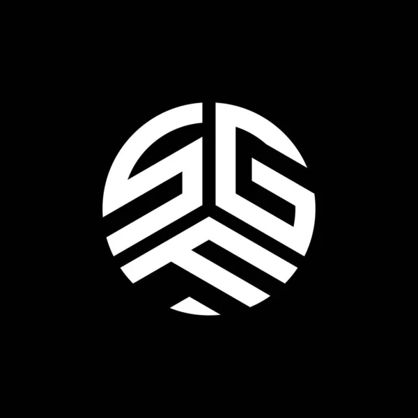 Siyah Arka Planda Sgf Harf Logosu Tasarımı Sgf Yaratıcı Harflerin — Stok Vektör