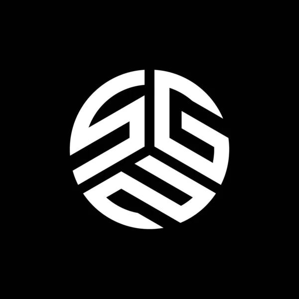 Sgn Design Logotipo Carta Fundo Preto Sgn Iniciais Criativas Conceito —  Vetores de Stock