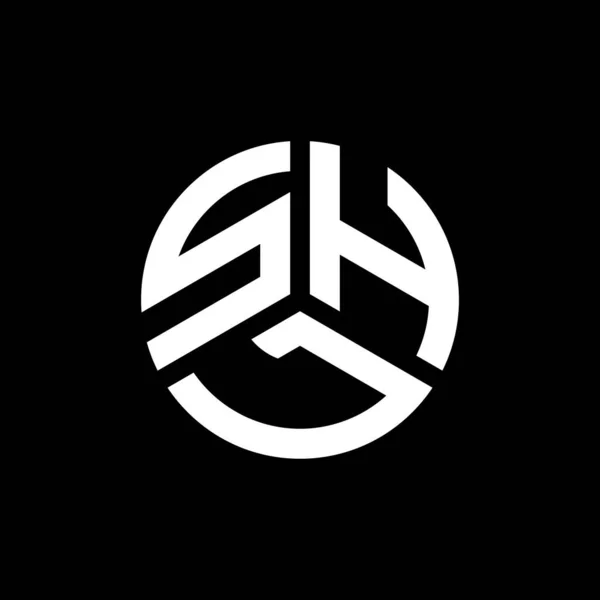 Shl Lettera Logo Design Sfondo Nero Shl Creativo Iniziali Lettera — Vettoriale Stock
