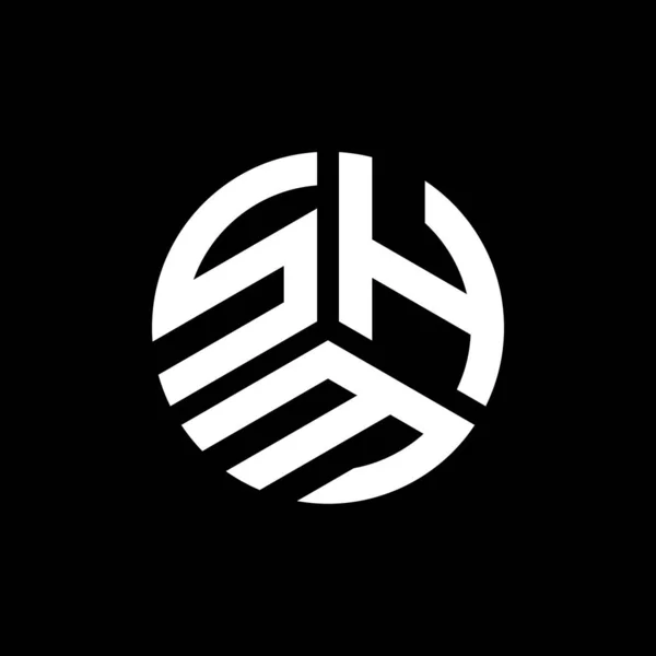 Shm Lettera Logo Design Sfondo Nero Shm Creativo Iniziali Lettera — Vettoriale Stock