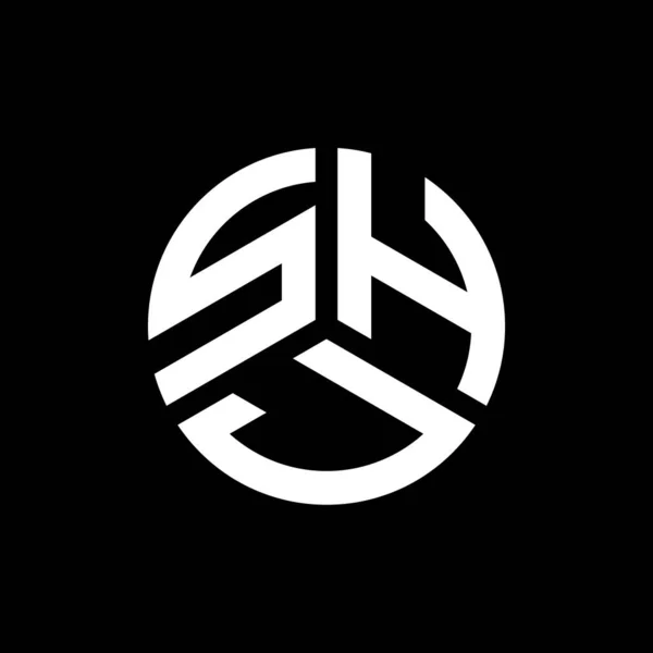 ブラックを基調としたShjレターロゴデザイン Shjクリエイティブイニシャルレターロゴコンセプト Shj手紙デザイン — ストックベクタ