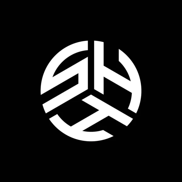 Дизайн Логотипа Shh Чёрном Фоне Shh Creative Initials Letter Logo — стоковый вектор