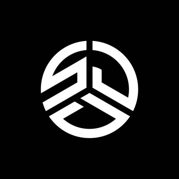 Projekt Logo Litery Sjd Czarnym Tle Kreatywne Inicjały Sjd Koncepcja — Wektor stockowy