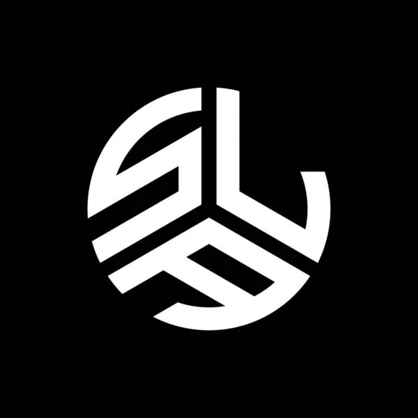 Дизайн Логотипа Sla Черном Фоне Sla Креативные Инициалы Буквенная Концепция — стоковый вектор