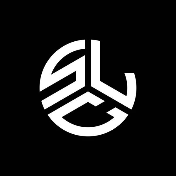 Slc Lettre Logo Design Sur Fond Noir Slc Initiales Créatives — Image vectorielle